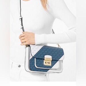 Michael Kors Sloan Editor two tone shoulder bag